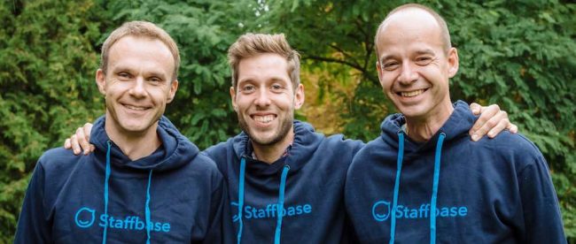 Das Staffbase Gründerteam: Frank Wolf, Dr. Martin Böhringer und Dr. Lutz Gerlach (v.l.n.r.) Foto: Henry Sowinski