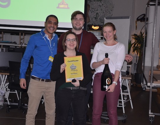 Das Team VR Nursing hat beim diesjährigen Startup Weekend in Dresden den ersten Platz belegt. Foto: Stephan Hönigschmid
