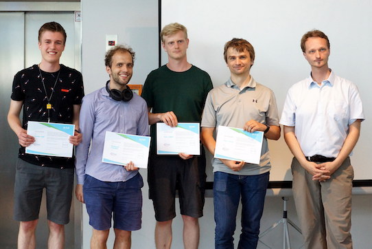 Das Gewinnerteam des 2. Thin(gk)athon des Smart Systems Hub in Dresden. Foto: Smart Systems Hub